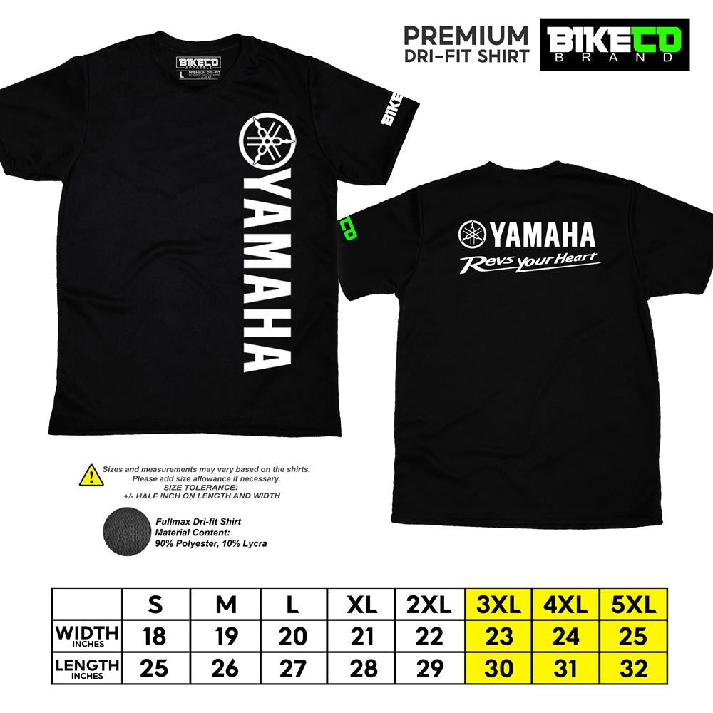 Yamaha Side Print | Premium Riding Dri-Fit Shirt - BIKECO APPARELS